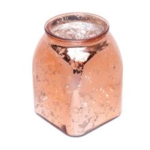 Vaso Decorativo Quadrado Grande Cobre 10X10X13,7