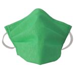 Máscara Infantil Verde de TNT com 3 Camadas, Filtro e Ajuste para o Nariz