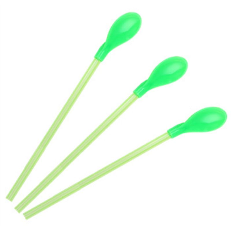 Canudo Colher Verde  - 10 Unidades