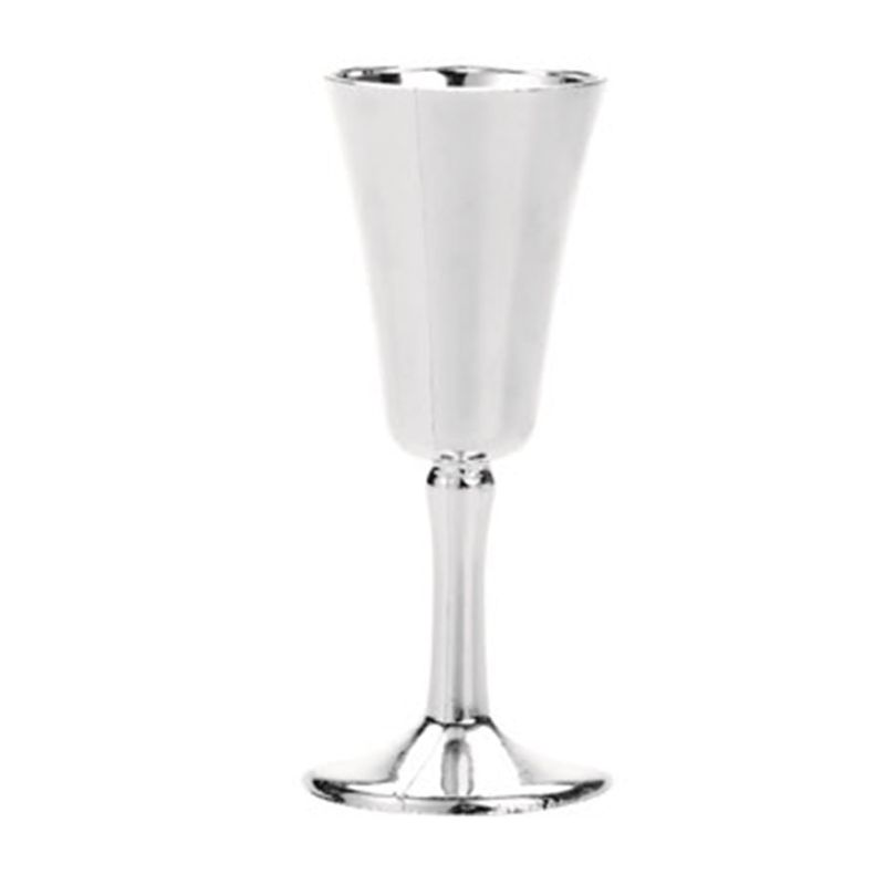 Mini Taça Champagne Prateada, Tamanho 4 Cm X 9.3 Cm - 6 Un