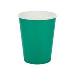 Copo de Papel 270ml Liso Verde Bandeira - 10 Un