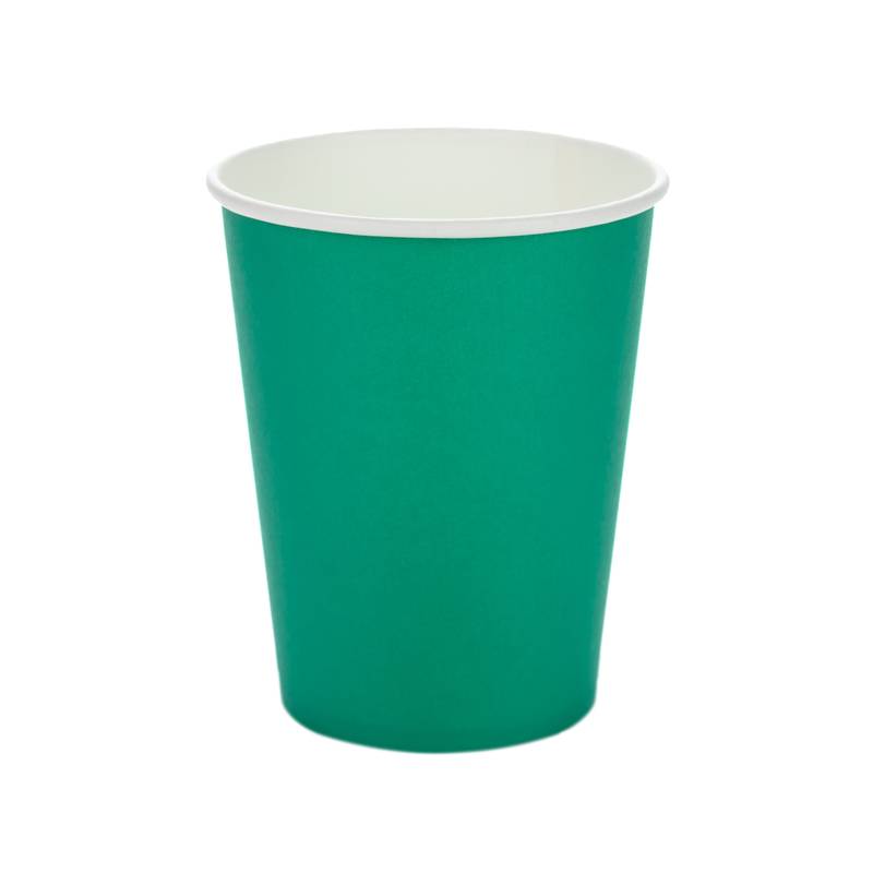Copo de Papel 270ml Liso Verde Bandeira - 10 Un