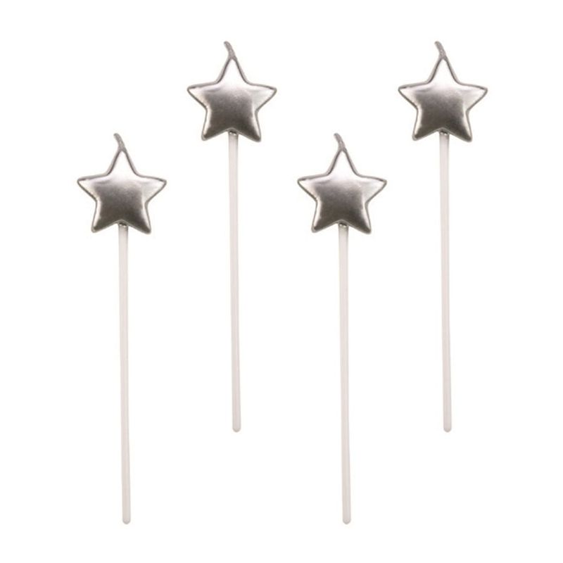 Vela Estrela Prata - 4 Un