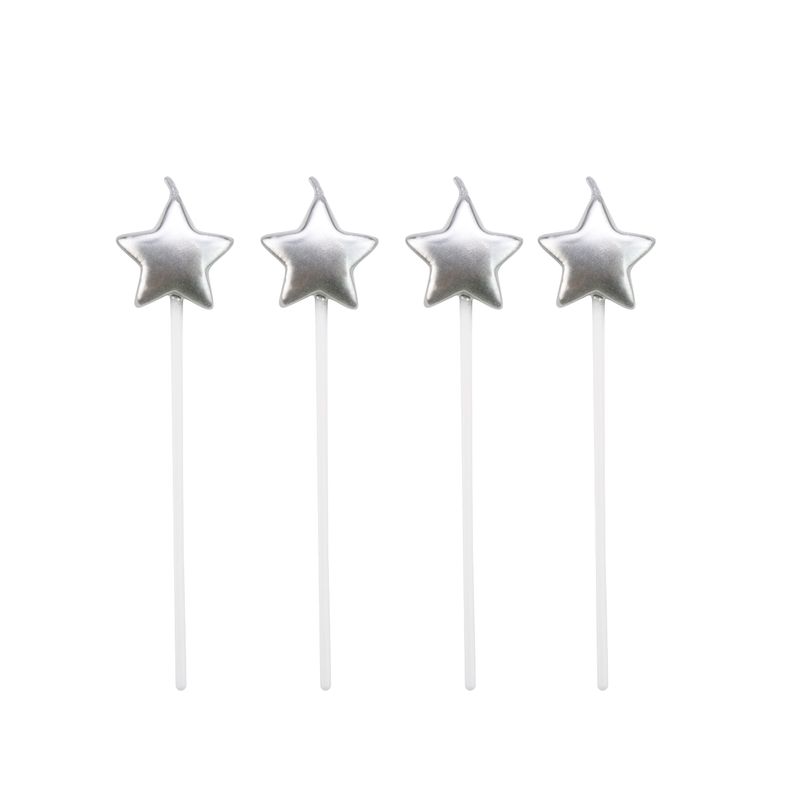 Vela Estrela Prata - 4 Un