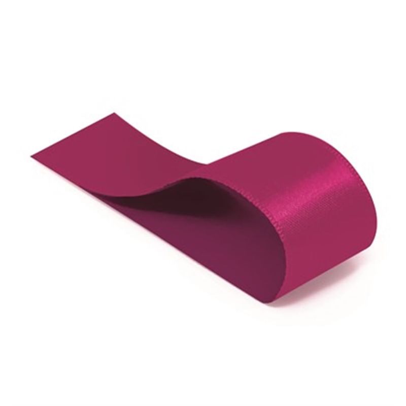 Fita Cetim Liso Fucsia 6,5mmx100m