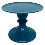 Suporte Boleira Plástica Lisa Azul Petróleo 22x18cm