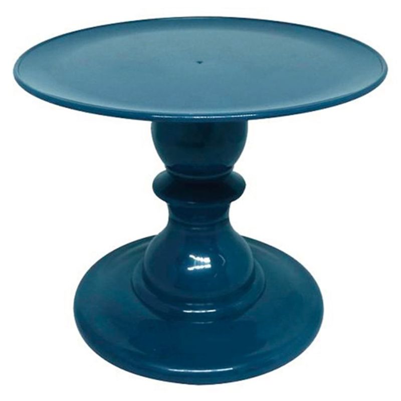 Suporte Boleira Plástica Lisa Azul Petróleo 22x18cm