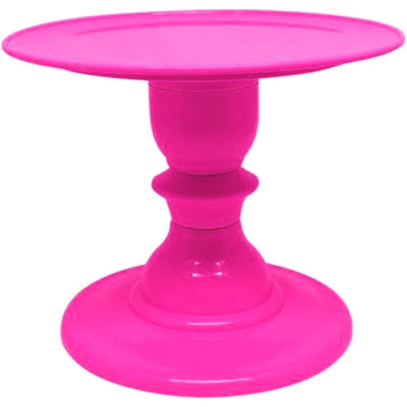 Suporte Boleira Plástica Lisa Rosa Escuro 22x18cm