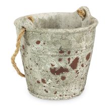 Vaso Terracota Envelhecido com Alça