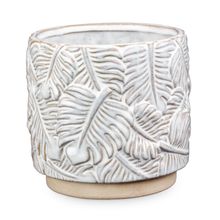 Cachepot Cerâmico Folhas M