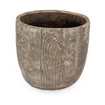 Vaso Terracota Envelhecida em Madeira G