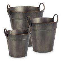 Cachepot de Metal Cônico com Alça P/M/G