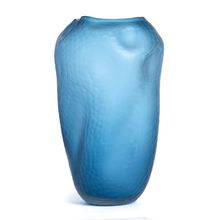 Vaso de Vidro Torcido Azul G