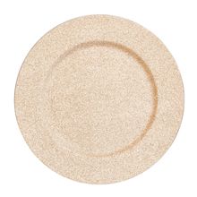 Sousplat Liso com Glitter Dourado - 6 Un