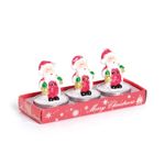 Vela 3D Papai Noel Vermelho e Branco - 3 Un