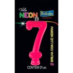 Vela N° 7 Rosa Neon