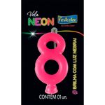 Vela N° 8 Rosa Neon