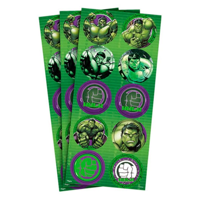 Adesivo Decorativo Redondo Hulk Animacao - 3 Un