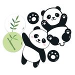 Festa Panda - Mini Personagens Decorativos Panda - 36 Un