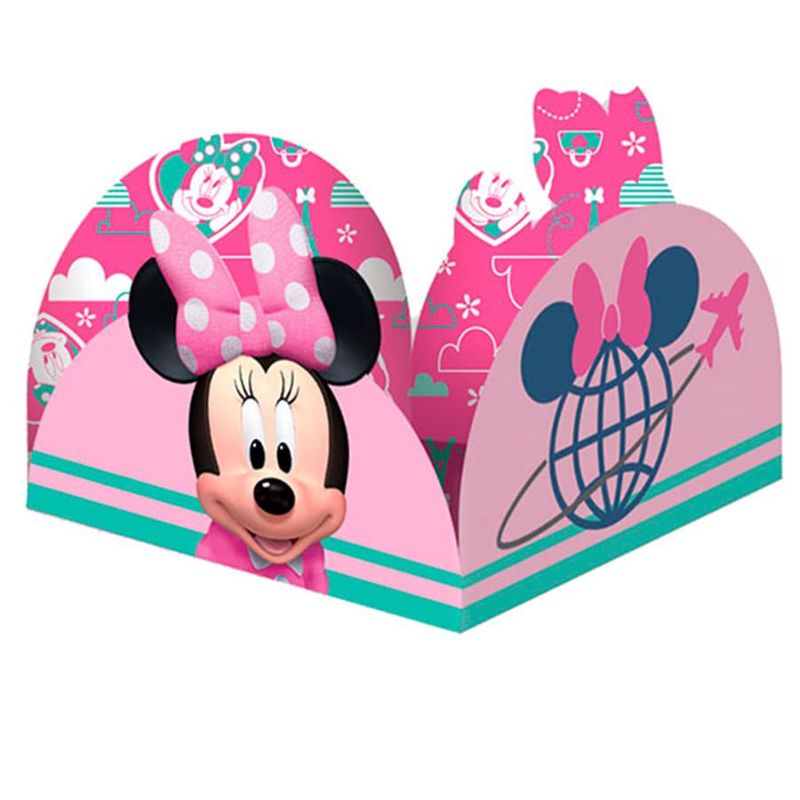 Topper de bolo Minnie Mouse rosa c/ 6 unidades Regina Festas