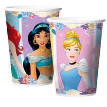 Festa Princesas Disney - Copo de Papel 180ml Jardim das Princesas - 8 Un