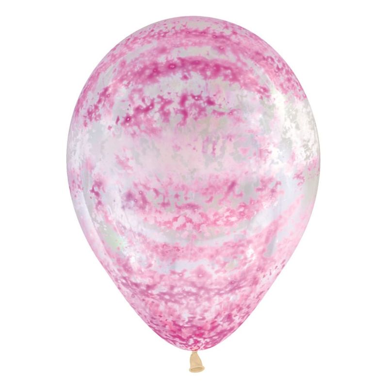 Balão Latex Impressão 360 Graffiti Cristal Rosa 12" / 30cm - 50 Un