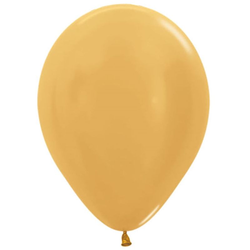 Balão Latex Metal Dourado 15" / 23cm - 25 Un