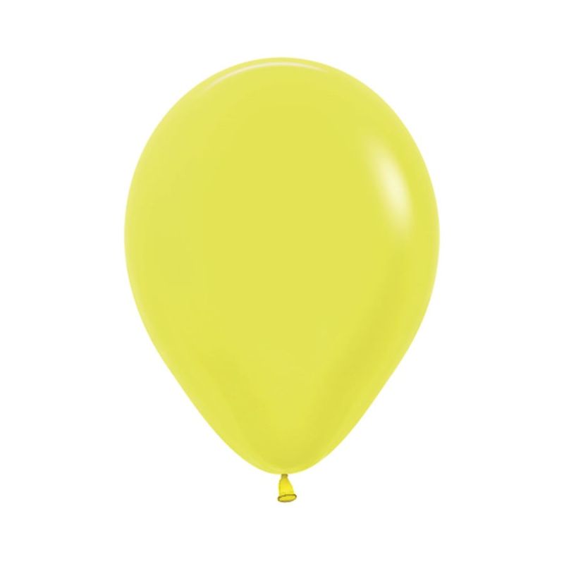 Balão Latex Neon Amarelo 5" / 13cm - 50 Un