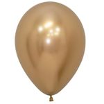 Balão Latex Reflex Dourado 24" / 61cm - 3 Un