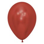 Balão Latex Reflex Liso Vermelho 12" / 30cm - 50 Un