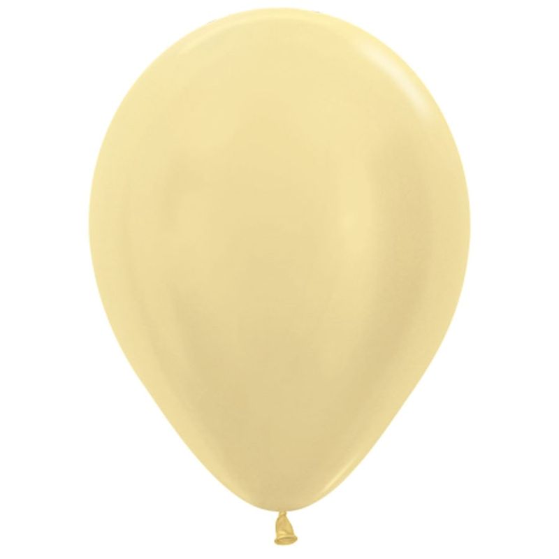 Balão Latex Satin Amarelo 5" / 13cm - 50 Un