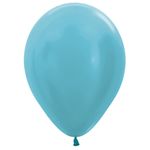 Balão Latex Satin Azul Caribe 12" / 30cm - 50 Un