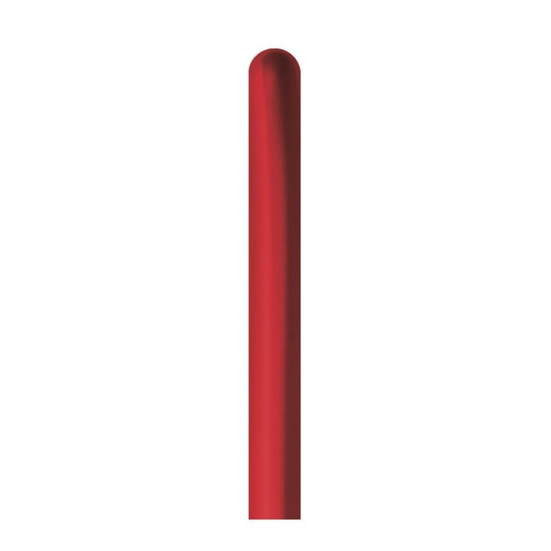 Balão Latex Twist Liso Vermelho 260" / 5x150cm - 50 Un