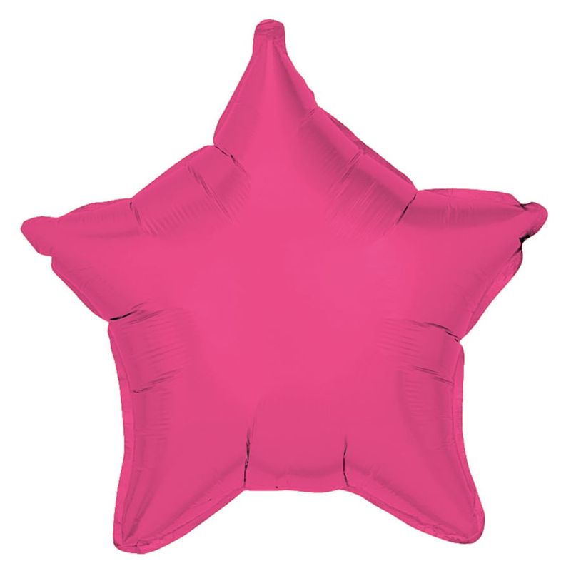 Balão Metalizado Estrela Magenta 18'' / 45cm