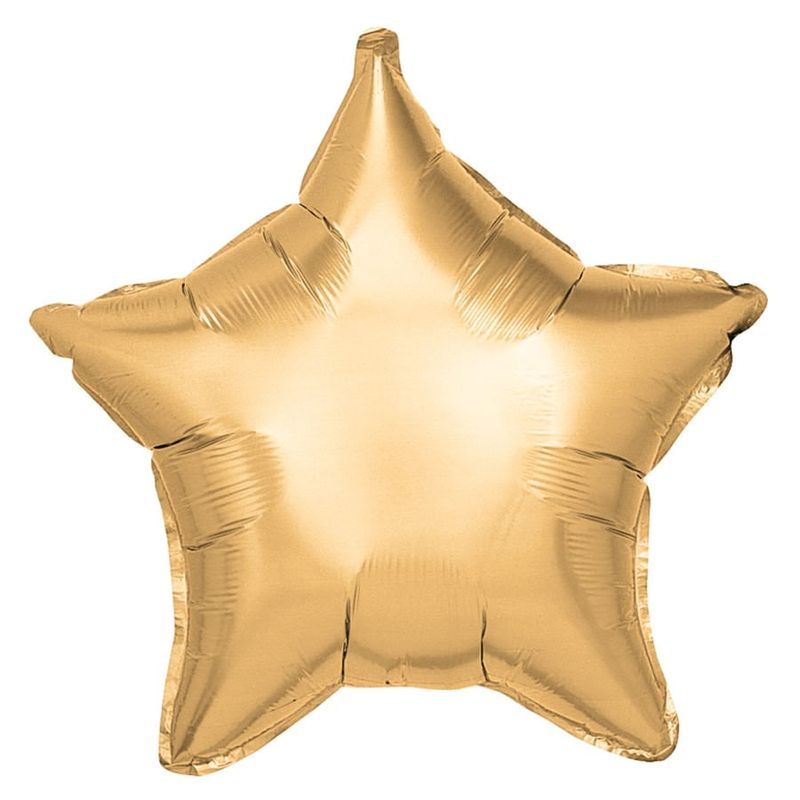 Balão Metalizado Estrela Ouro Fosco 18'' / 45cm