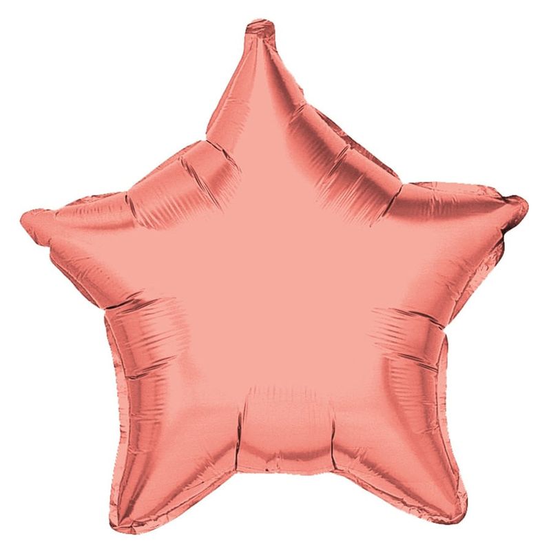 Balão Metalizado Estrela Rosê Gold 18'' / 45cm