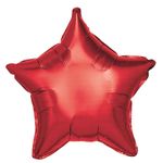 Balão Metalizado Estrela Vermelho 18'' / 45cm