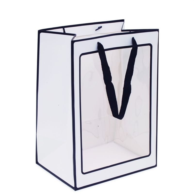 Sacola com Visor P Branco 30X20X16