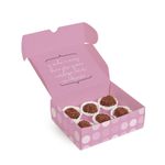 Caixa para 4 Brigadeiro Que Seja Doce Rosa 9X9X4,5 - 10 Un