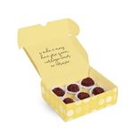 Caixa para 4 Brigadeiro Que Seja Doce Amarelo 9X9X4,5 - 10 Un