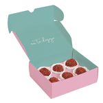 Caixa para 4 Brigadeiro Pra Você Rosa 9X9X4,5 - 10 Un