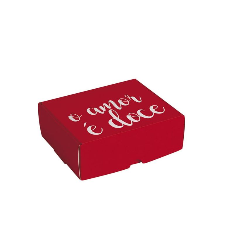 Caixa para 8 Brigadeiro Doce Amor 17X10,6X4,5 - 10 Un