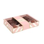 Caixa Tablete e Brigadeiro Chevron Rosa 18X13X3,2 - 10 Un