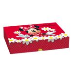 Caixa Retângular com Tampa e Fundo Decorado New Minnie Spring P 17X13,5X4,5 - 1 Un