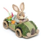 Coelho Decorativo MR & MRS Rabbit Bege/verde 20x15,5x32