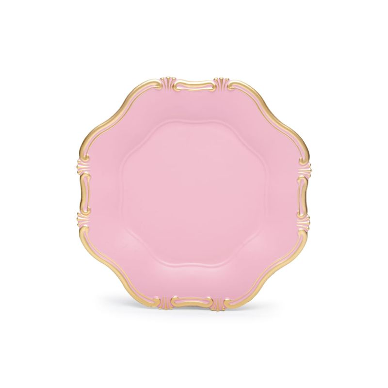 Sousplat Borda Arabesco Rosa e Ouro 2x33x33 - 1 Un