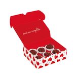 Caixa para 6 Brigadeiros Te Amo 13x10,6x4,5 - 100 Un