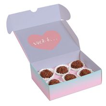 Caixa para 4 Brigadeiros Brigadeiro Mãe 9x9x4,5 - 10 Un