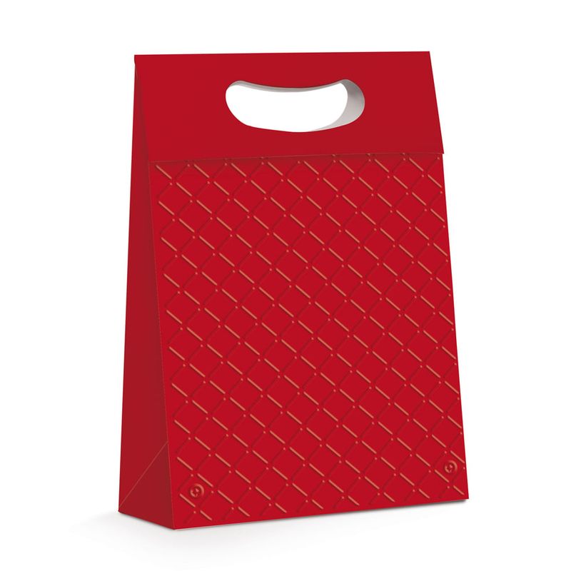 Caixa Plus Textura Vermelho P 18x7,5x25 - 1 Un