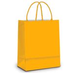 Sacola Papel Liso Amarelo P 21,5x15x8 - 10 Un